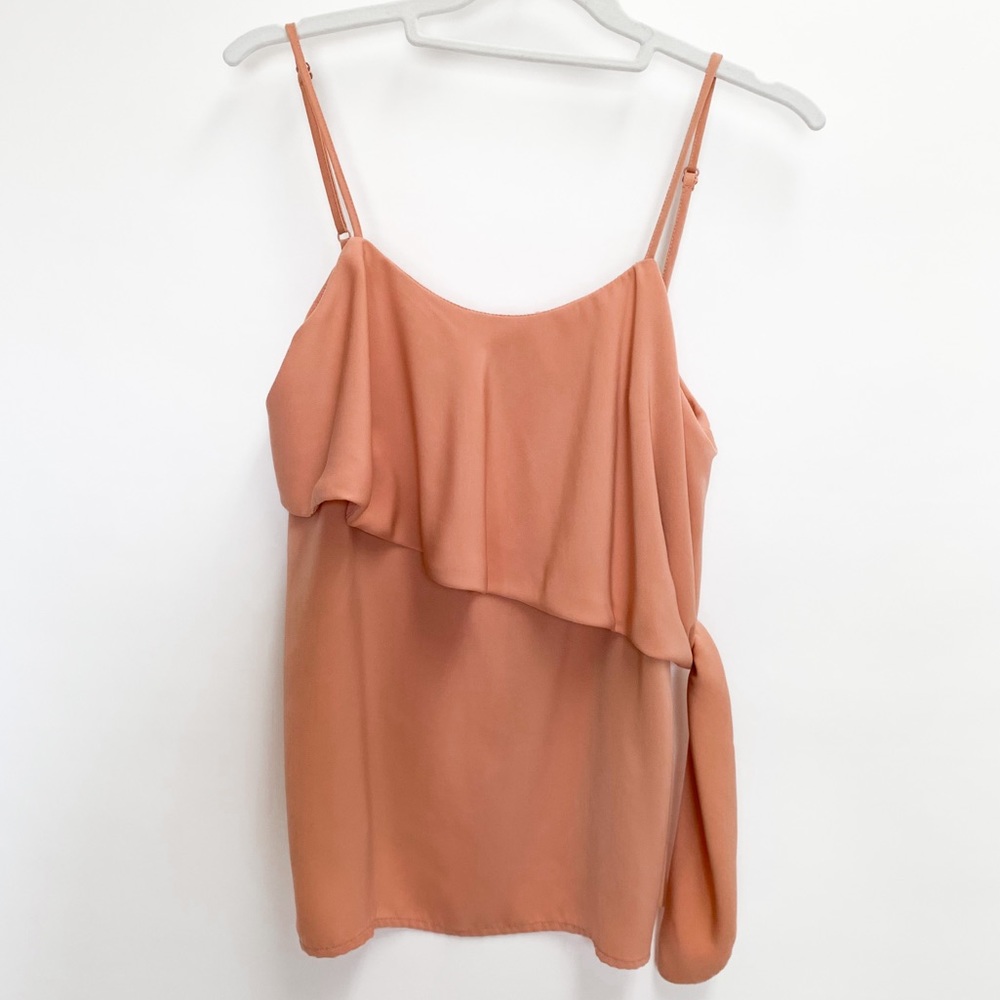 Sugarlips Spaghetti Strap Asymmetrical Ruffle Tank